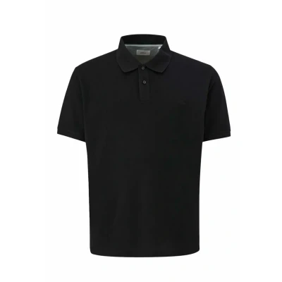 Afbeelding van s.Oliver Basic Knopfleiste Kragen STÜCK Poloshirt, Heren, Maat: XXL, Schwarz