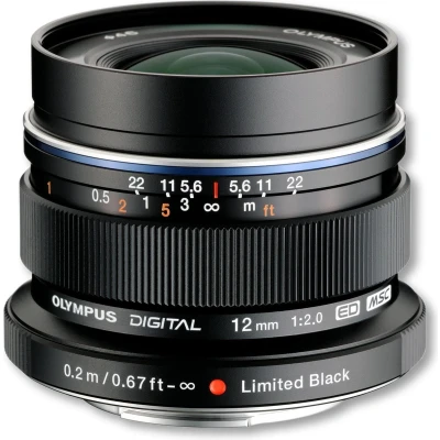 Afbeelding van Olympus M.Zuiko Digital ED 12mm F/2.0 Zwart