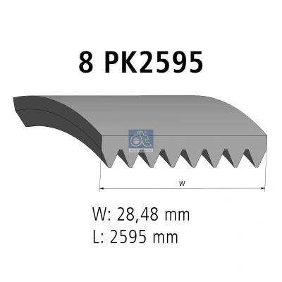 Afbeelding van Dt Spare Parts Poly V riem 1.21852