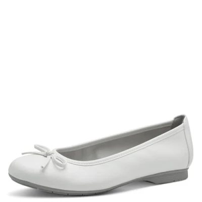Afbeelding van Jana Damesballerina&#039;s met strik, veganistisch, wit, 40 EU
