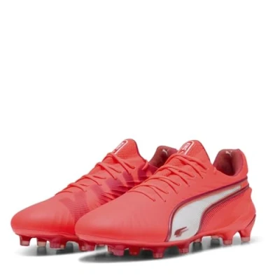 Afbeelding van KING ULTIMATE FG/AG voetbalschoenen, Rood/Wit, Maat 46,5 PUMA