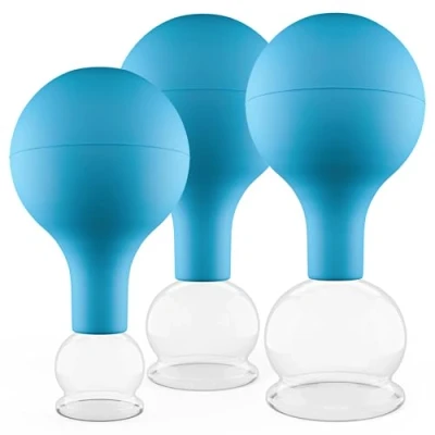 Afbeelding van Pulox Cupglazen set 25/32/40 mm (set van 3, blauw)