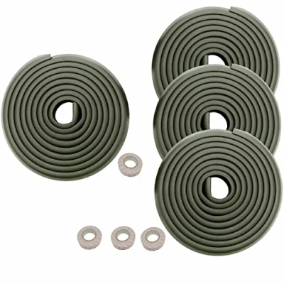 Afbeelding van HIMRY® KXD7000 randbescherming, L vormig schuimkussen, extra verdikt, spons tafelrandkussen, hoekkussen, anti botsing, stootbescherming, zwart