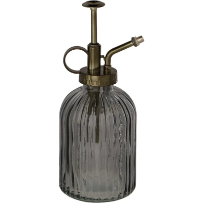 Afbeelding van Esschert Design plantenspuit/vernevelaar glas antraciet/brons 19 cm Plantenspuiten
