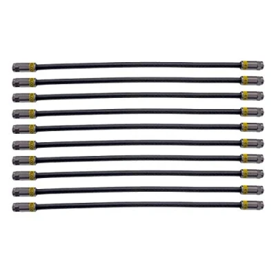 Afbeelding van Cabelcon 10 x 30 cm jumperkabel, patchkabel, verbindingskabel F stekker naar stekker, FRNC, zwart, 3 voudig afgeschermd coaxkabel, waterbestendig, uv bestendig, FM CXJ6 FM/CX3/B/0.3