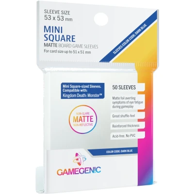 Afbeelding van Gamegenic Matte Board Game Sleeves Dark Blue 53 x mm (50 stuks)