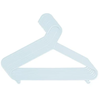 Afbeelding van bieco Kleerhangerset van 8, misty blauw