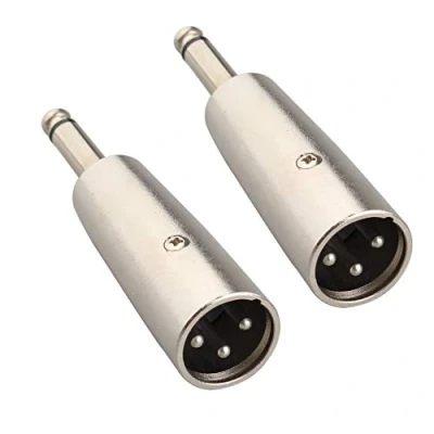 Afbeelding van Jopto 2 STKS XLR Mannelijke Plug 3 Pins naar 6.35mm 1/4 inch Mono Jack Audio Adapter 1/4&quot; TRS Gender Changer M Coupler Microfoon In Connector Mic
