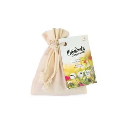 Afbeelding van Blossombs Biologisch katoenen kadozakje met 8 zaadbolletjes
