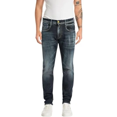 Afbeelding van Replay Anbass Pants Slim fit jeans, Heren, Maat: 33x34, Dark blue