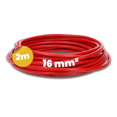 Afbeelding van Kalitec 2 meter H07V K 16 mm² rode bedradingskabel, flexibele aderkabel, strengen mm², bedrading fijne draden, enkele kabel, meterkast, kabel eendraads voor schakelkast
