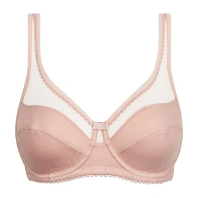 Afbeelding van DIM Damesbeha met beugels, royaal biologisch katoen, 1 stuk, Roze klei, 80B