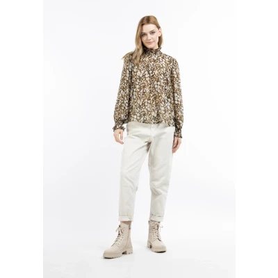 Afbeelding van Blouse shirt DREIMASTER M / Bruin Multikleurig 100% Polyester