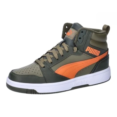 Afbeelding van Puma Rebound v6 Mid Sneakers groen Synthetisch Kids Maat 38