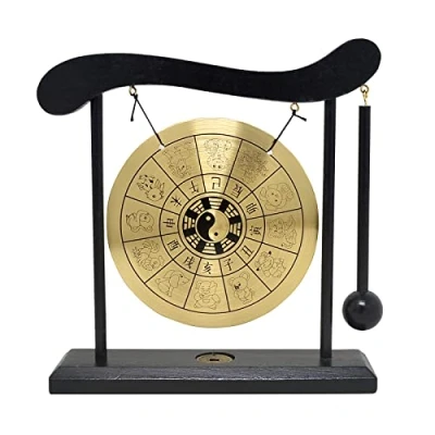 Afbeelding van juanxian Zen Art Feng Shui Desktop Gong (W1649) messing