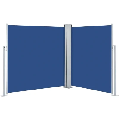 Afbeelding van vidaXL Windscherm uittrekbaar 140x600 cm blauw