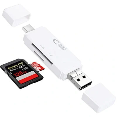 Afbeelding van SD kaartlezer, USB 2.0 C Adapter Micro draagbare geheugenkaartlezer voor SD, TF, SDHC, SDXC, MS, MSXC, MMCSD, SDXC