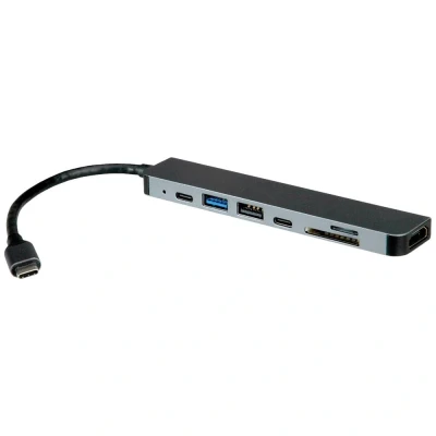 Afbeelding van Roline Laptopdockingstation Geschikt voor merk: Universeel Geïntegreerde kaartlezer, USB C Power Delivery