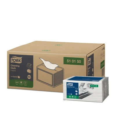 Afbeelding van Tork premium 510 werkdoek 1 lgs wit 39x32 cm doos à 8 pak/55 vel (510150)