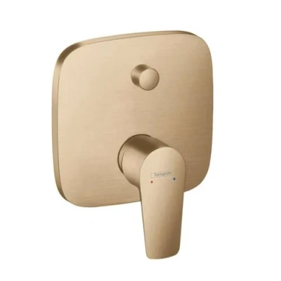 Afbeelding van Hansgrohe badmengkraan met zekerheidscombinatie talis e 1 greeps inbouw geborsteld brons 71474140