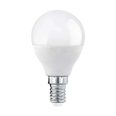 Afbeelding van EGLO LED lamp E14 dimbaar, Edison bol gloeilamp, 5,5 Watt (40w equivalent), 470 Lumen, lichtbron warm wit, opaal glas, 3000 Kelvin, P45, Ø 4,5 cm