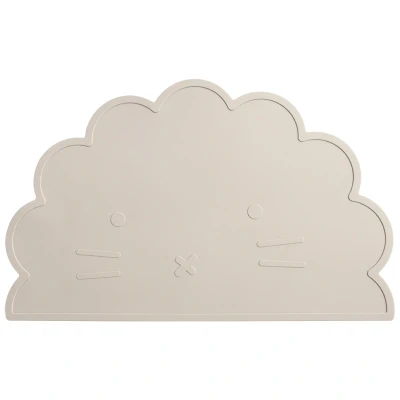 Afbeelding van Dutsi Siliconen Placemat Baby Leeuw Lichtbeige BPA Vrij Hygiënisch en Duurzaam