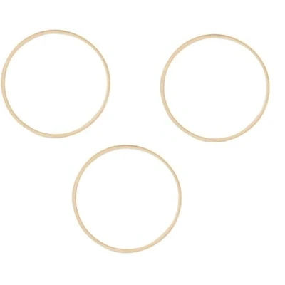 Afbeelding van 3 stuks 40 cm bamboe bloemen hoepel/krans macramé ambachtelijke ringen/voor doe het zelf dromenvanger, muur opknoping ambachten, bruiloft krans decor