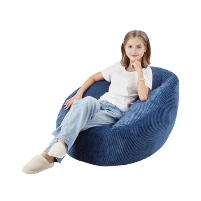 Afbeelding van VEVOR Zitzak Zitkussen Kussen Fauteuil 90x85cm met Armleuningen Blauw