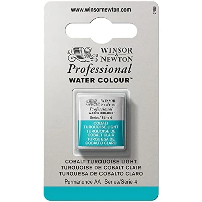 Afbeelding van Winsor &amp; Newton 8840175 Professional Water Colour, fijnste kunstenaars aquarelverf met de hoogst mogelijke pigmentatie, uitstekende lichtechtheid 1/2 Nap, Cobalt Turquoise Light