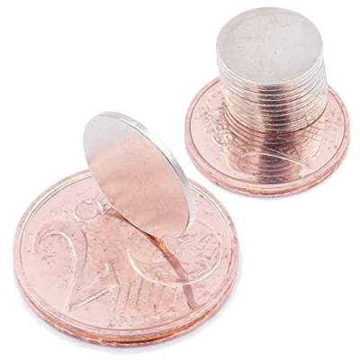 Afbeelding van Brudazon 10 Mini Schijfmagneten 12x1mm N52 sterkste niveau Neodymium Magneten super sterk Power Magneet voor Model Making, Foto, Whiteboard, Koelkast, Crafting klein, rond &amp; extra