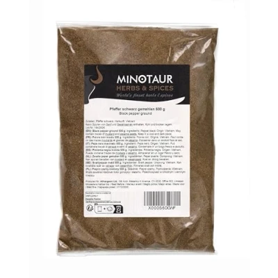 Afbeelding van Minotaur Spices Zwarte Peper gemalen, 2 x 500 g (1 Kg)