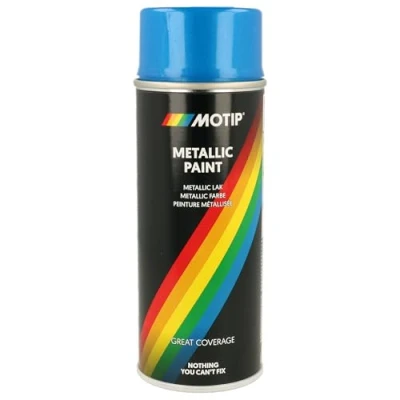 Afbeelding van Motip Metallic Blauw Spuitlak 400ml kopen? Nu in de aanbieding bij Voordelig