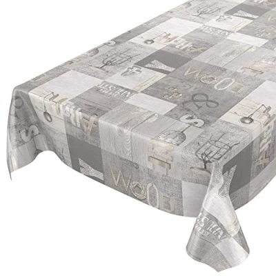 Afbeelding van ANRO Afwasbaar tafelkleed/tafelzeil; industrie; modern, used look, 180 x 140 cm