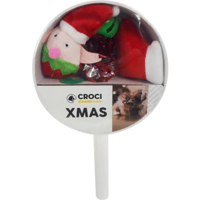 Afbeelding van Croci Xmas Cat Lolly Met Speelgoed