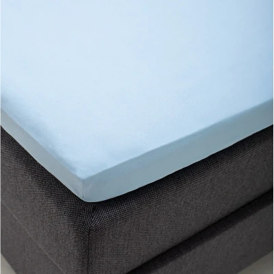 Afbeelding van Topper Hoeslaken Katoen Blauw, 100% 123vloerkleed.nl is de online webshop voor vloerkleden en woonaccessoires.