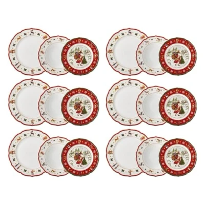 Afbeelding van Hutschenreuther Happy Wintertime H. Red Set 18 delig