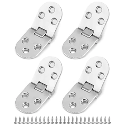 Afbeelding van QWORK® 4 stuks klapscharnieren 180 graden scharnieren, zinklegering, klaptafelscharnier, neerklapbare scharnieren voor klaptafels, kasten, kledingkastdeuren