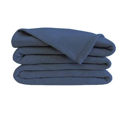 Afbeelding van POYET MOTTE POLECO Fleecedeken, polyester, 240 x 260 cm, marineblauw