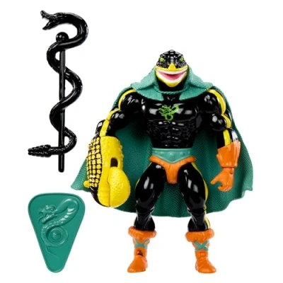 Afbeelding van Masters of the Universe Origins Actiefiguur, Lord Gr&#039;Asp, Verzamelobject, MOTU Snake Men Buitenaardse Schurk, 16 beweegbare gewrichten, 14 cm, met accessoires, HYD30
