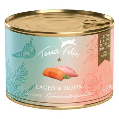 Afbeelding van Terra Felis 12 x 200 g Kattenvoer Zalm &amp; Kip
