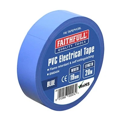 Afbeelding van Faithfull FAITAPEPVCBL Blauw PVC Elektrotape 19 mm x 20 m