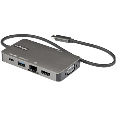 Afbeelding van StarTech.com DKT30CHVPD2 interface hub USB 3.2 Gen 1 (3.1 1) Type C 5000 Mbit/s Zwart, Grijs