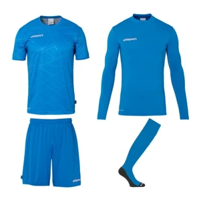 Afbeelding van Uhlsport Prediction Bundle Keeperset Heren Lichtblauw / Wit Maat: L