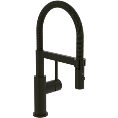 Afbeelding van Villeroy &amp; Boch Steel Expert Compact Keukenkraan, hoge druk, waterbesparende waterkraan, uitloop, hoogte 143 mm, matzwart
