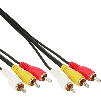 Afbeelding van InLine 89611 RCA kabel, audio/video 3x cinch, stekker/stekker, 1 m