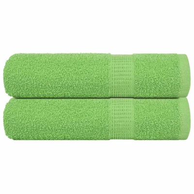 Afbeelding van vidaXL Handdoeken 2 st 50x100 cm 360 g/mÂ² 100% katoen appelgroen