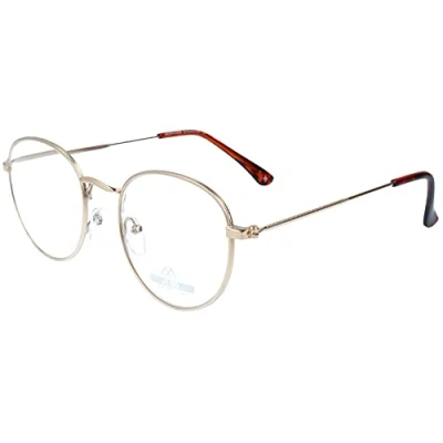 Afbeelding van Montana BLF54A ronde leesbril speciaal scherm, gemengd goud, met anti blauw licht behandeling vergrootglas: +1.0