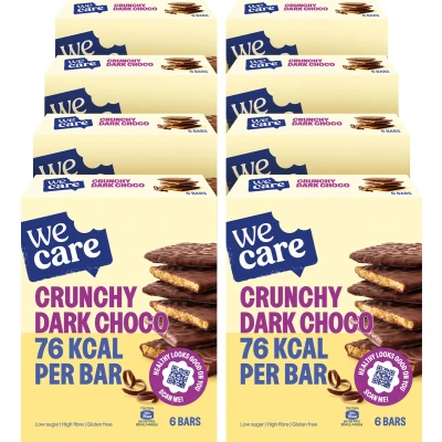 Afbeelding van 8x WeCare Bars Crunchy Dark Choco 102 gr