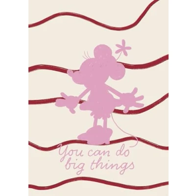 Afbeelding van Komar Artprint Disney Minnie Mouse You Can Do Big Things 50 x 70 cm (breedte hoogte) kinderkamer, wandsticker (set)