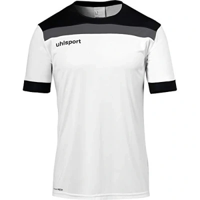 Afbeelding van Uhlsport Offense 23 Shirt Korte Mouw Kinderen Wit / Zwart Antraciet Maat: 140